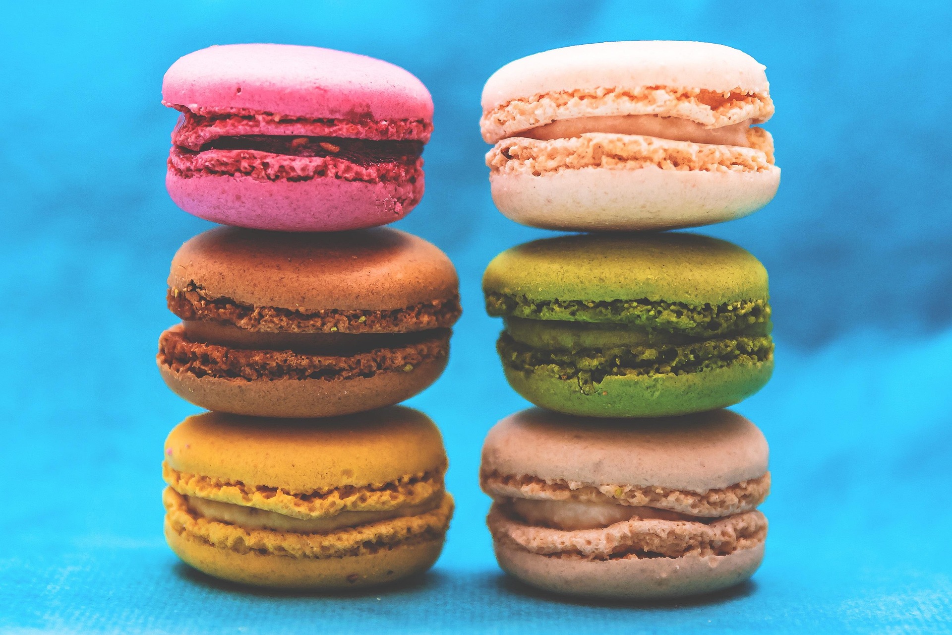 Macarons gestapelt