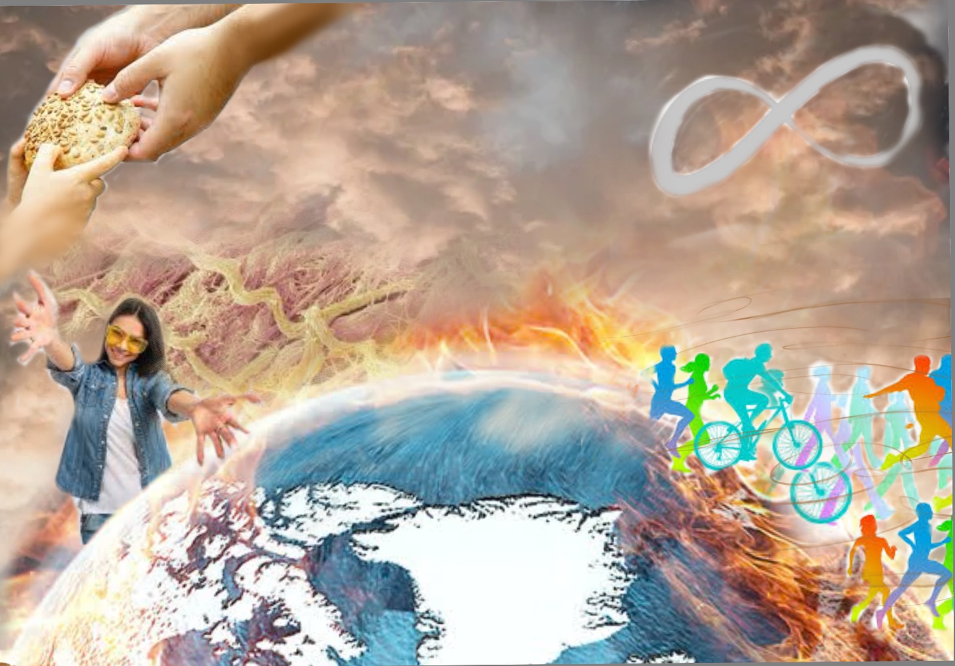 religiöse Symbole in einer Collage